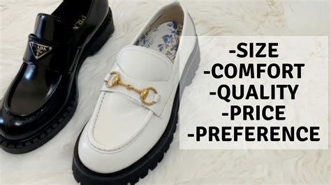 prada vs gucci loafers|PRADA vs GUCCI CHUNKY LOAFERS .